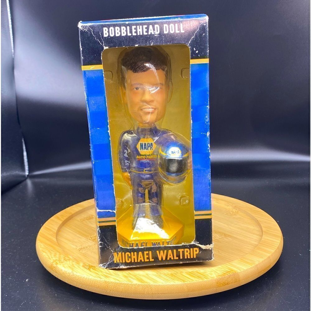 2002 bobble head doll of Michael Waltrip in NAPA NASCAR racing suit